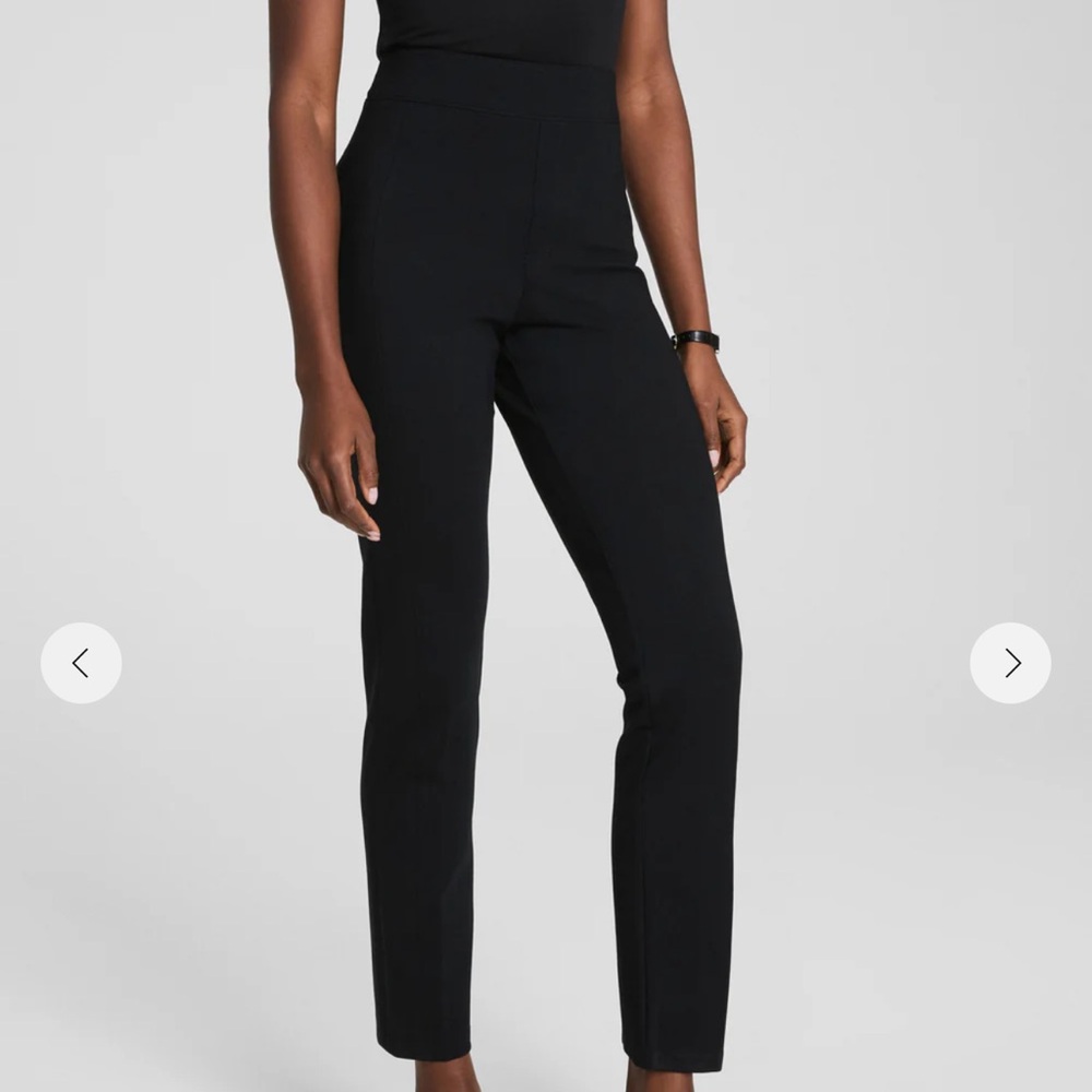 SPANX Black Perfect Pants Ponte Straight Leg Medium